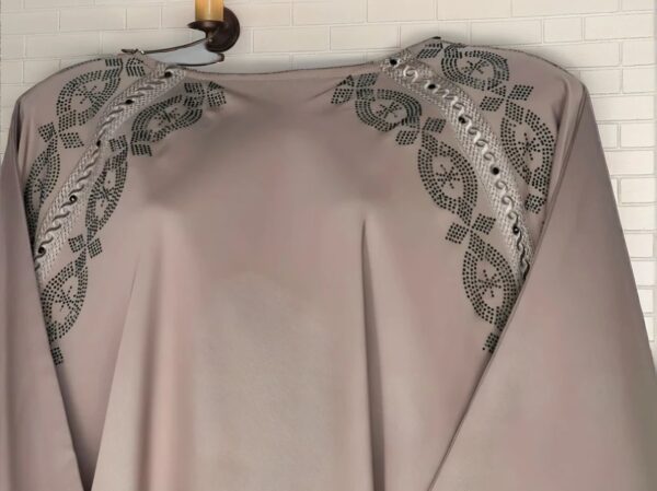 Fancy abaya (Embroidered ) - Image 3